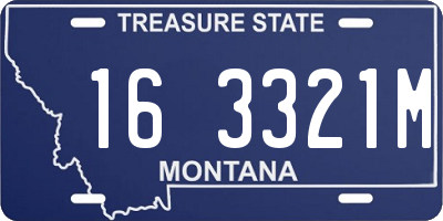MT license plate 163321M