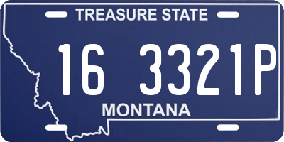 MT license plate 163321P
