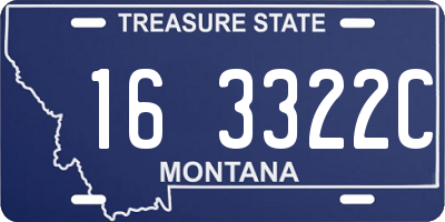MT license plate 163322C