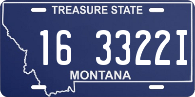 MT license plate 163322I