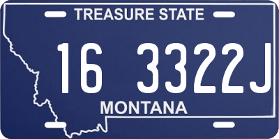 MT license plate 163322J