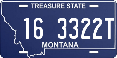 MT license plate 163322T