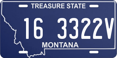 MT license plate 163322V