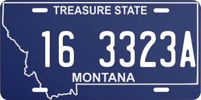 MT license plate 163323A
