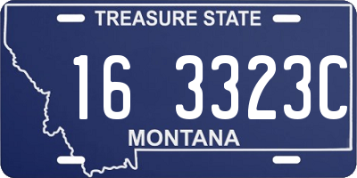 MT license plate 163323C