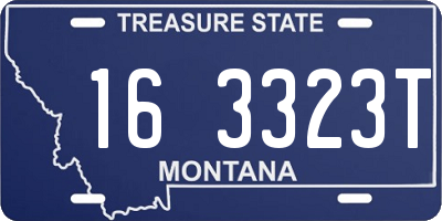 MT license plate 163323T