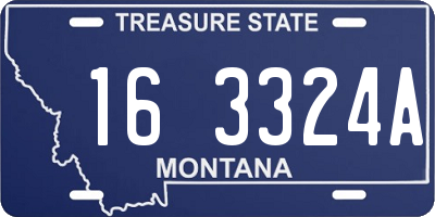 MT license plate 163324A