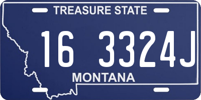 MT license plate 163324J
