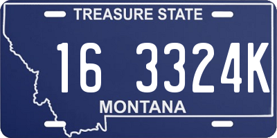 MT license plate 163324K