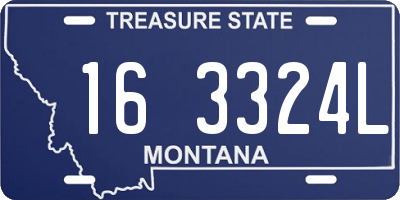 MT license plate 163324L