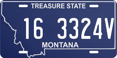 MT license plate 163324V