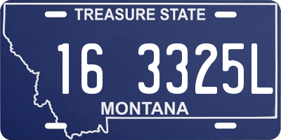 MT license plate 163325L