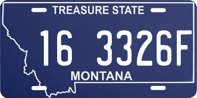 MT license plate 163326F