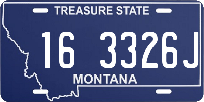 MT license plate 163326J