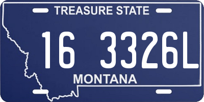 MT license plate 163326L