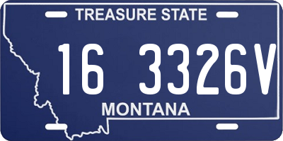 MT license plate 163326V