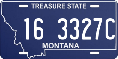 MT license plate 163327C