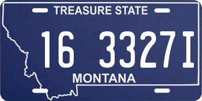 MT license plate 163327I