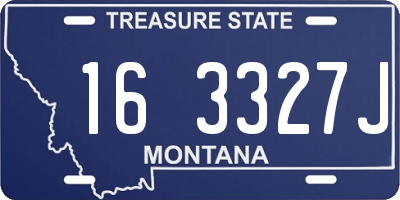 MT license plate 163327J