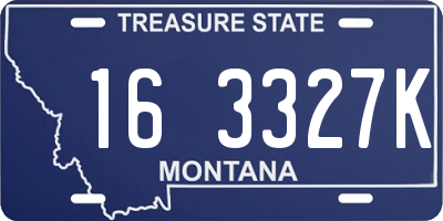MT license plate 163327K