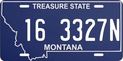 MT license plate 163327N