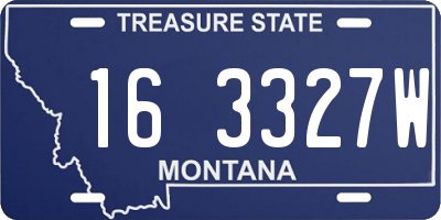 MT license plate 163327W