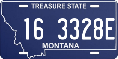 MT license plate 163328E