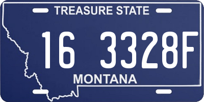 MT license plate 163328F