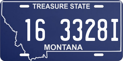 MT license plate 163328I