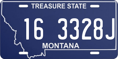 MT license plate 163328J