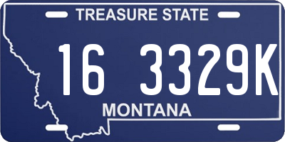 MT license plate 163329K