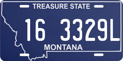 MT license plate 163329L
