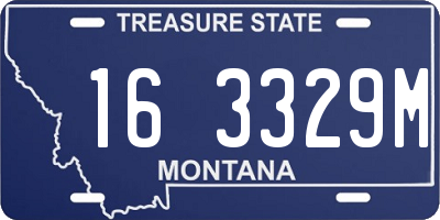 MT license plate 163329M