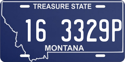 MT license plate 163329P