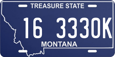 MT license plate 163330K
