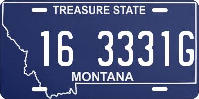 MT license plate 163331G