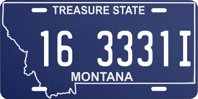 MT license plate 163331I