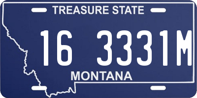 MT license plate 163331M