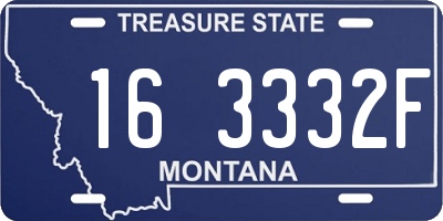 MT license plate 163332F