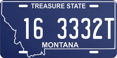 MT license plate 163332T