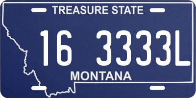 MT license plate 163333L