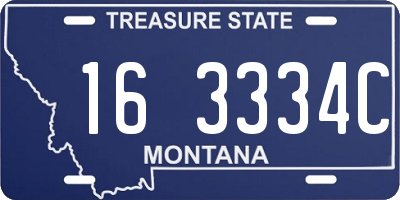 MT license plate 163334C