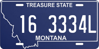 MT license plate 163334L
