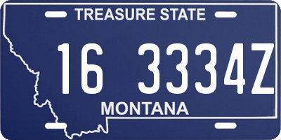MT license plate 163334Z