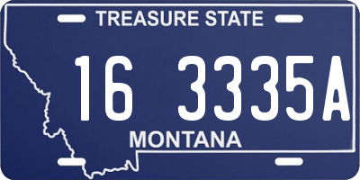 MT license plate 163335A