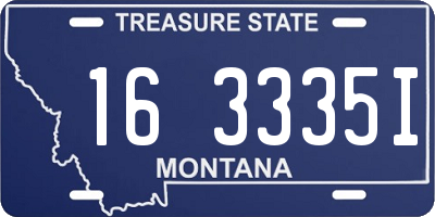 MT license plate 163335I