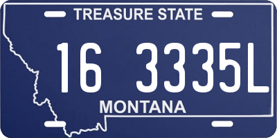 MT license plate 163335L