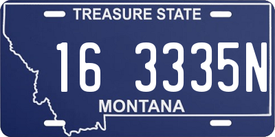 MT license plate 163335N