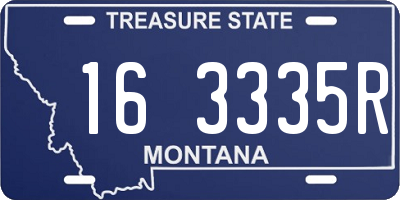 MT license plate 163335R