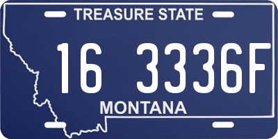 MT license plate 163336F